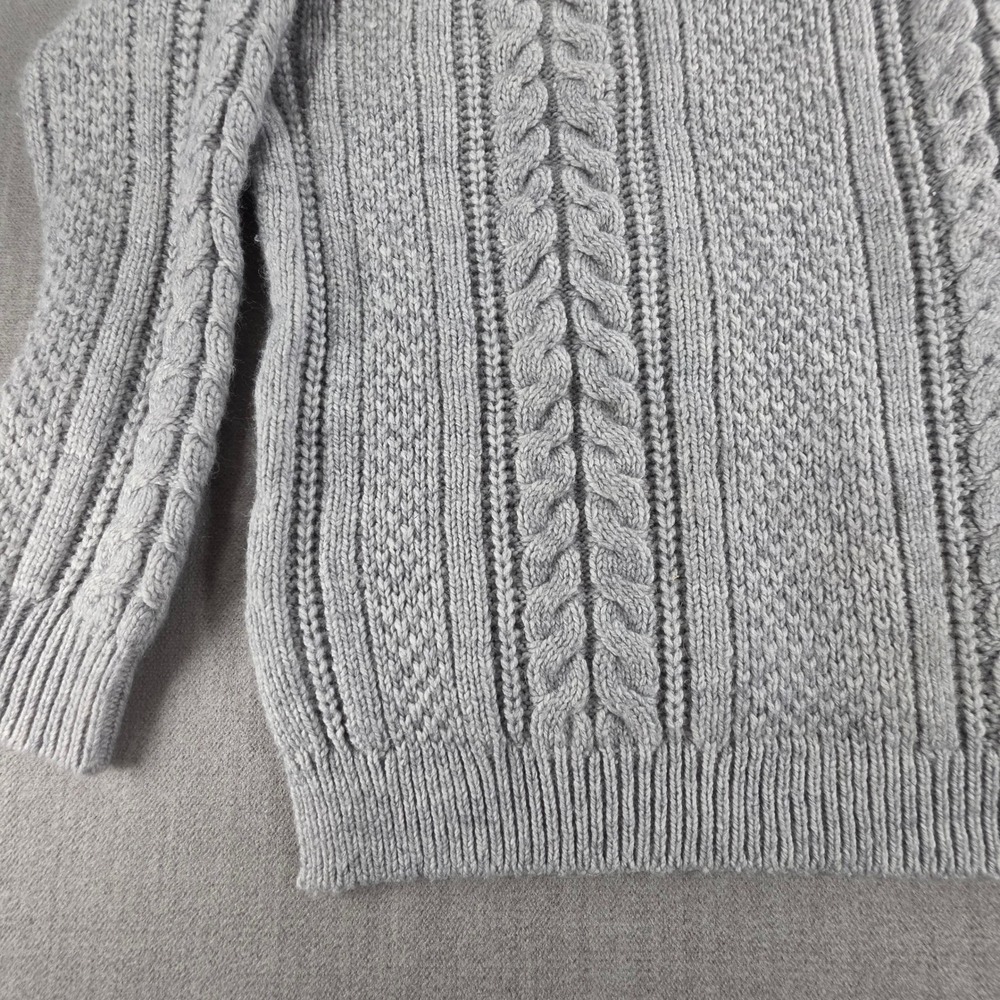 GAP Cardigan Womens XS Heather Grey Cable Knit Open Front Sweater S/352721-01 - Picture 15 of 16